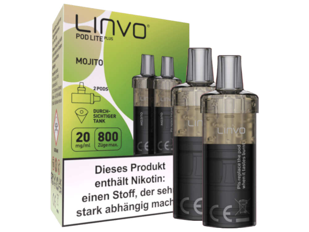 Linvo - Pod Lite Plus Cartridge Mojito 20 mg/ml (2 Stück pro Packung)