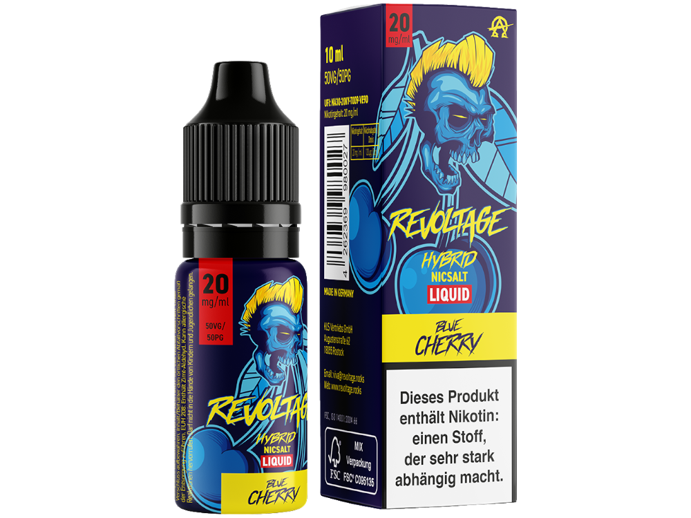 Revoltage - Blue Cherry - Hybrid Nikotinsalz Liquid 20 mg/ml