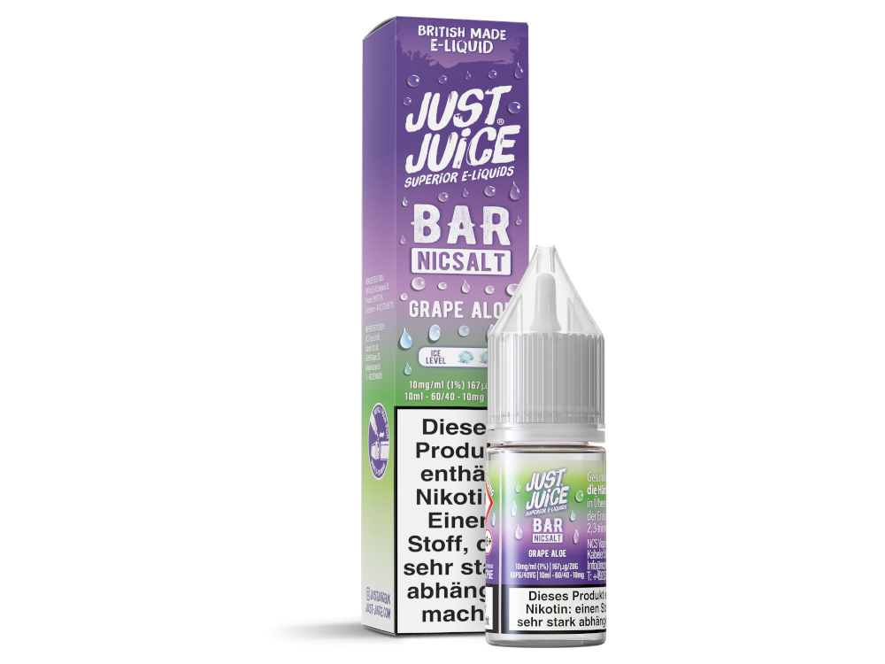 Just Juice - Bar - Grape Aloe - Nikotinsalz Liquid 10 mg/ml
