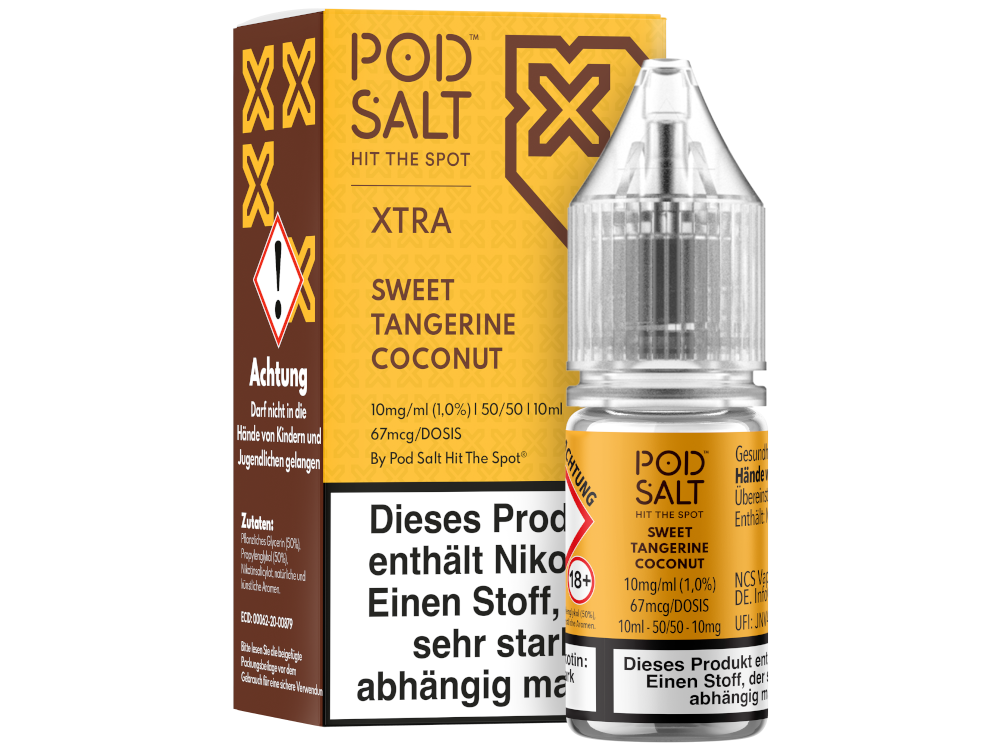 Pod Salt X - Sweet Tangerine Coconut - Nikotinsalz Liquid 10 mg/ml