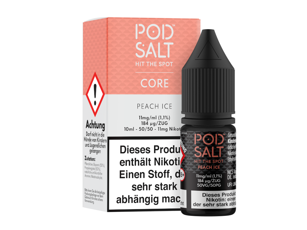 Pod Salt Core - Peach Ice - Nikotinsalz Liquid 11 mg/ml