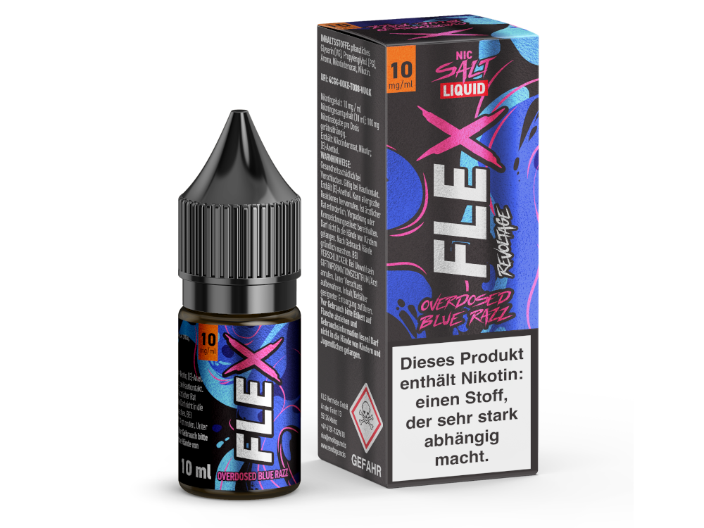 Revoltage - FLEX - Overdosed Blue Razz - Nikotinsalz Liquid 10 mg/ml