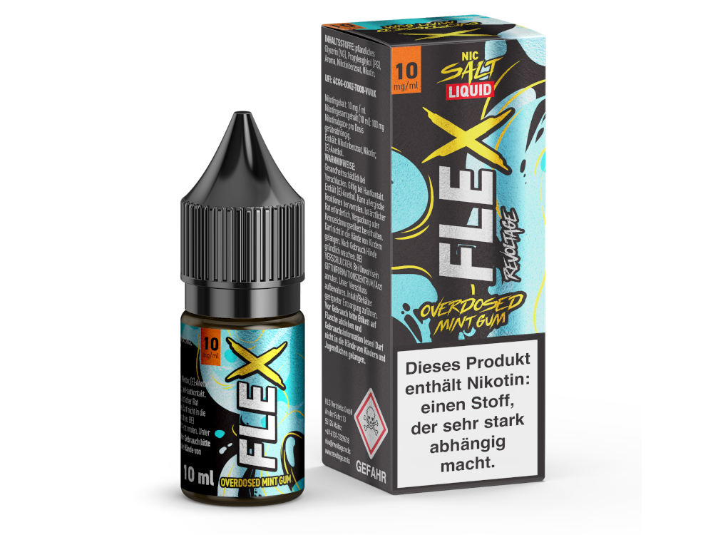 Revoltage - FLEX - Overdosed Mint Gum - Nikotinsalz Liquid 10 mg/ml