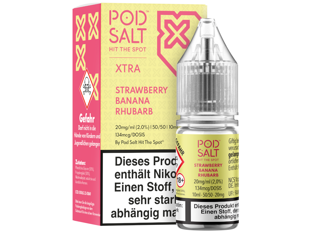 Pod Salt X - Strawberry Banana Rhubarb - Nikotinsalz Liquid