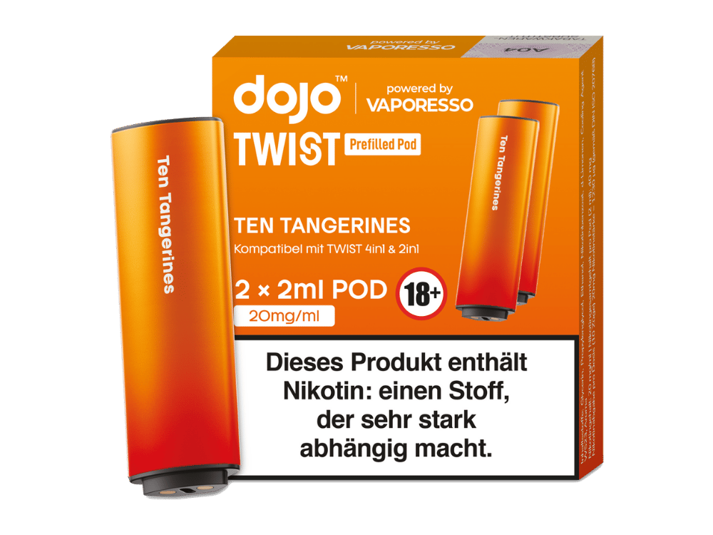 Vaporesso - Dojo - Twist Pod Ten Tangerines 20 mg/ml (2 Stück pro Packung)