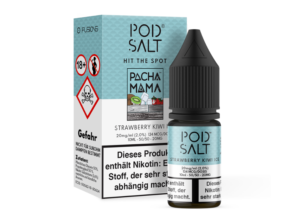 Pod Salt Fusion - Strawberry Kiwi Ice - Nikotinsalz Liquid 20 mg/ml