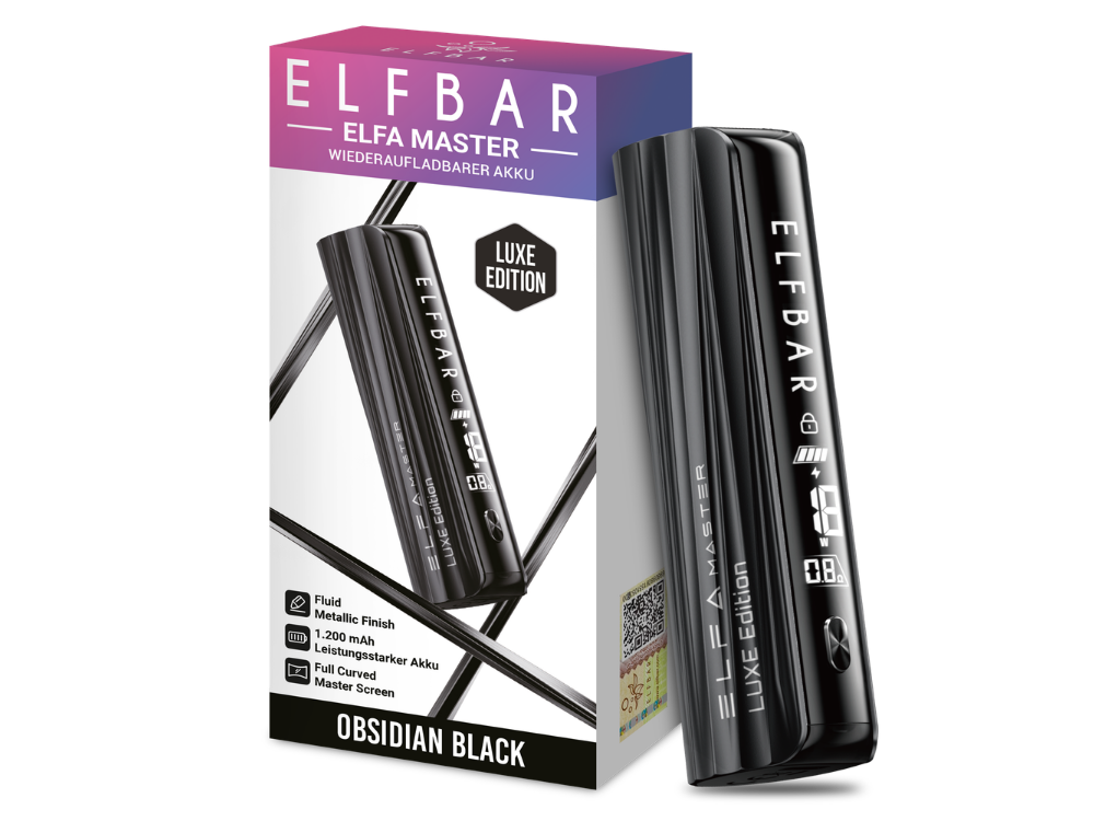 Elfbar - Elfa Master Luxe Edition Akku 1200 mAh Obsidian Black