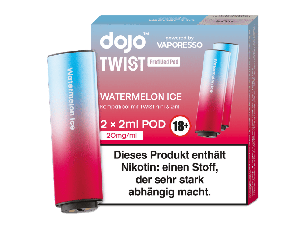 Vaporesso - Dojo - Twist Pod Watermelon Ice 20 mg/ml (2 Stück pro Packung)