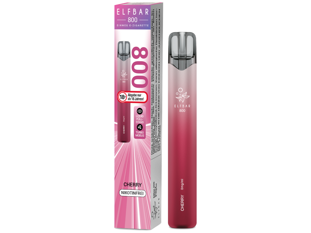 Elfbar 800 Einweg E-Zigarette - Cherry 0 mg/ml