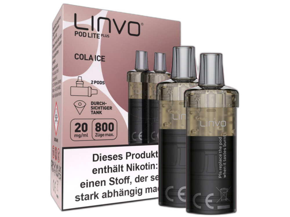 Linvo - Pod Lite Plus Cartridge Cola Ice 20 mg/ml (2 Stück pro Packung)