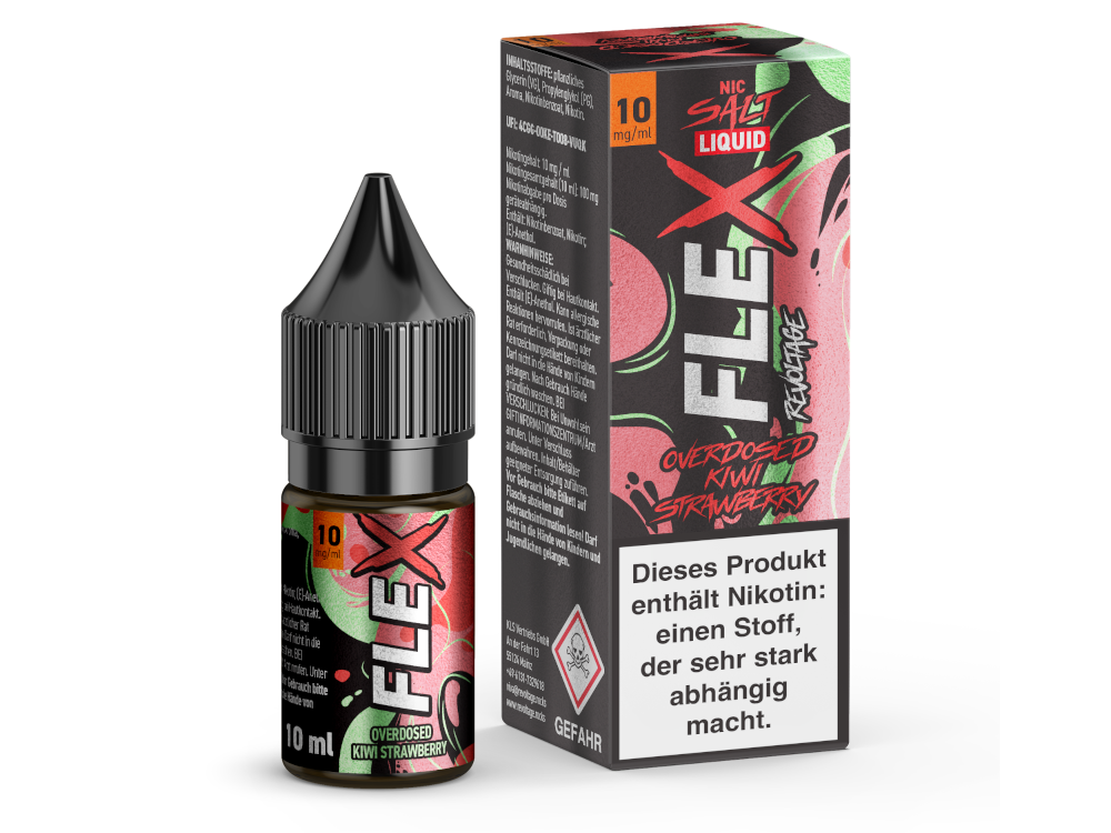 Revoltage - FLEX - Overdosed Kiwi Strawberry - Nikotinsalz Liquid 10 mg/ml