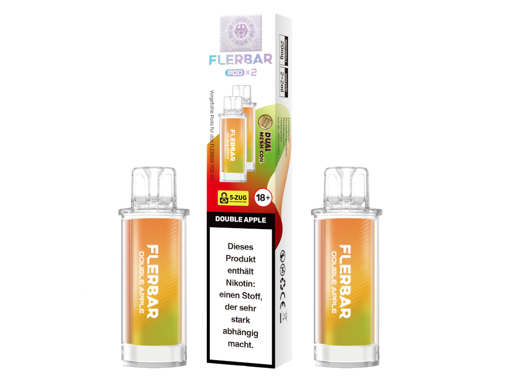 Flerbar - POD Double Apple 20 mg/ml (2 Stück pro Packung)