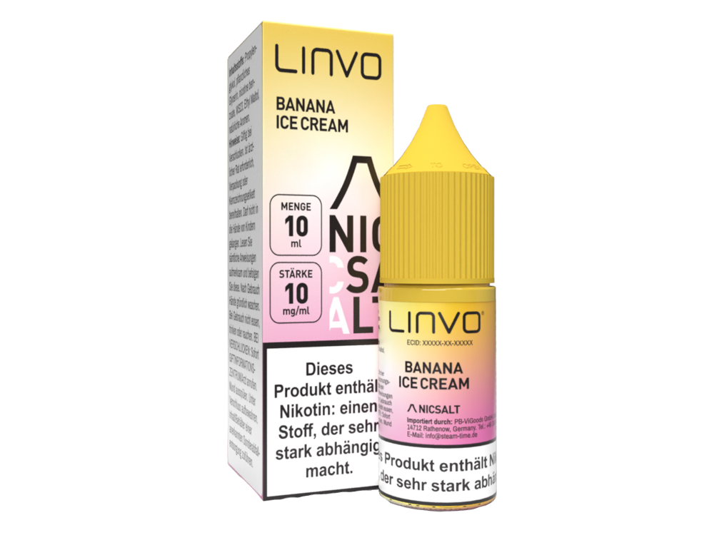 Linvo - Banana Ice Cream - Nikotinsalz Liquid 10 mg/ml