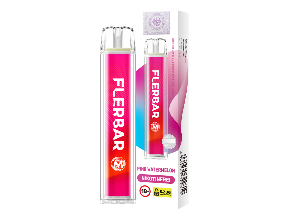 Flerbar - M Einweg E-Zigarette - Pink Watermelon 0 mg/ml