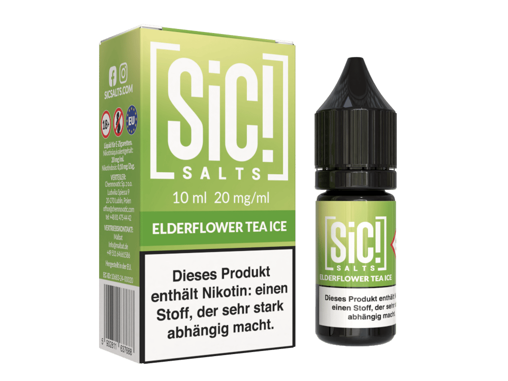 SiC! Salts - Elderflower Tea Ice - Nikotinsalz Liquid 20 mg/ml