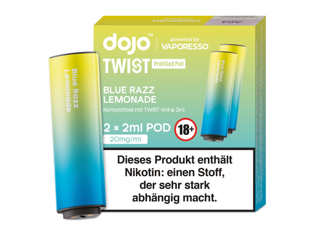 Vaporesso - Dojo - Twist Pod Blue Razz Lemonade 20 mg/ml (2 Stück pro Packung)