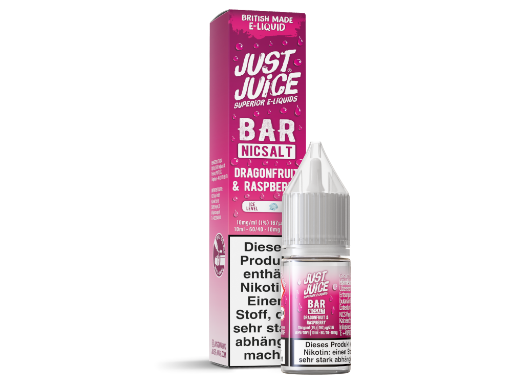 Just Juice - Bar - Dragonfruit & Raspberry - Nikotinsalz Liquid 10 mg/ml