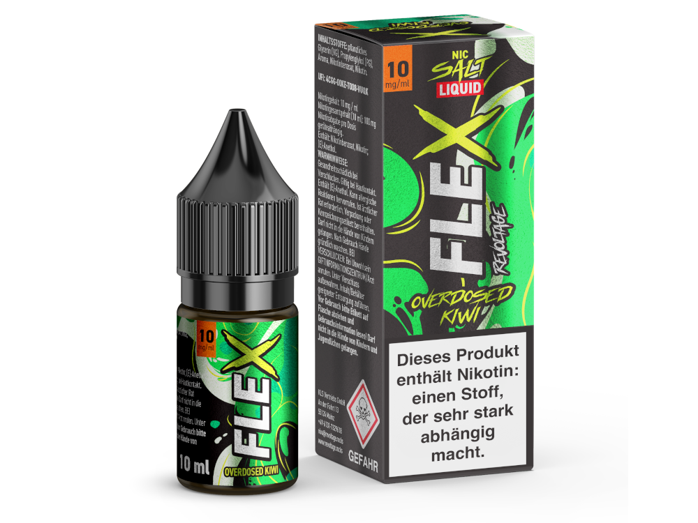 Revoltage - FLEX - Overdosed Kiwi - Nikotinsalz Liquid 10 mg/ml
