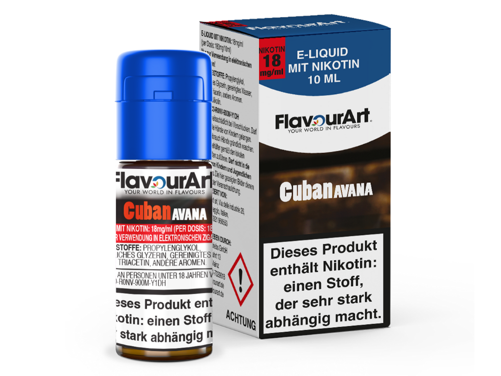 FlavourArt - Cuban Avana E-Zigaretten Liquid 18 mg/ml