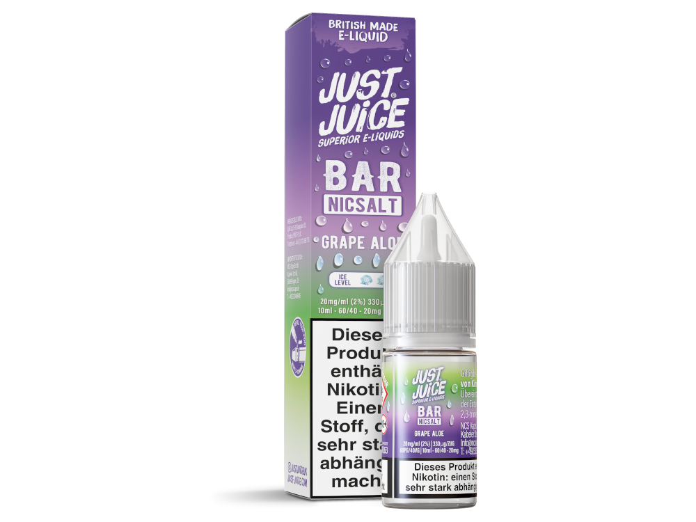 Just Juice - Bar - Grape Aloe - Nikotinsalz Liquid 20 mg/ml