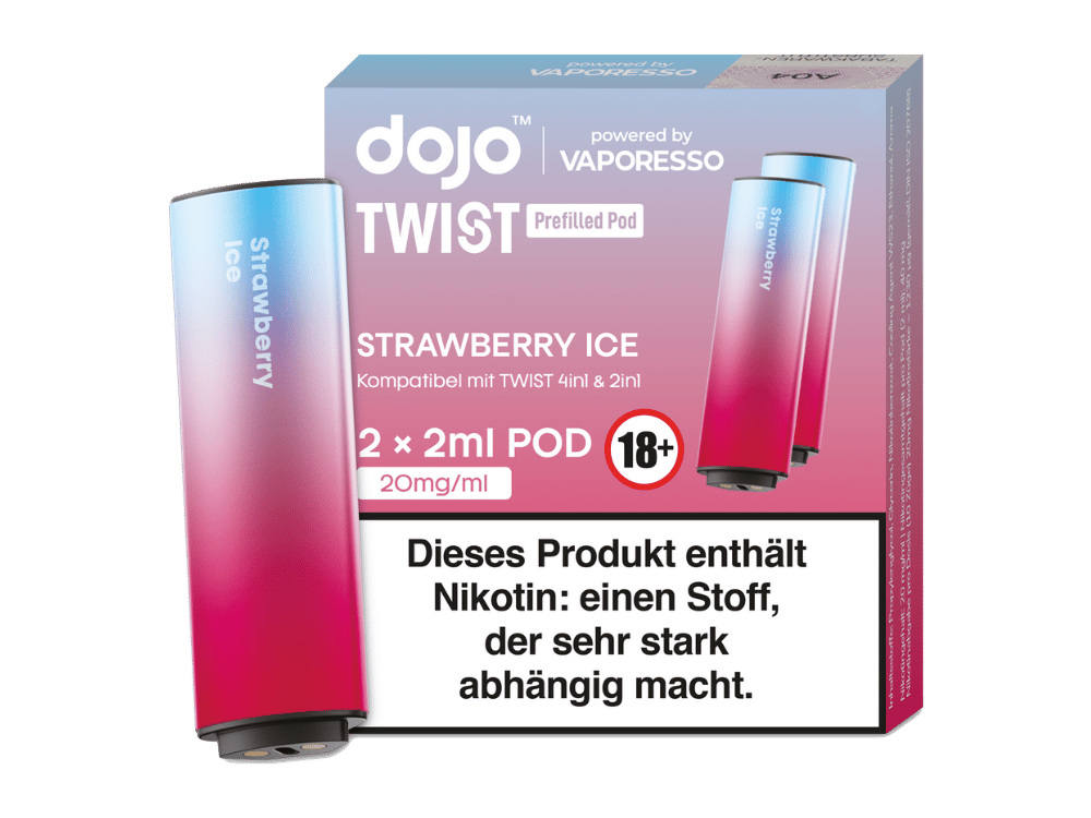 Vaporesso - Dojo - Twist Pod Strawberry Ice 20 mg/ml (2 Stück pro Packung)