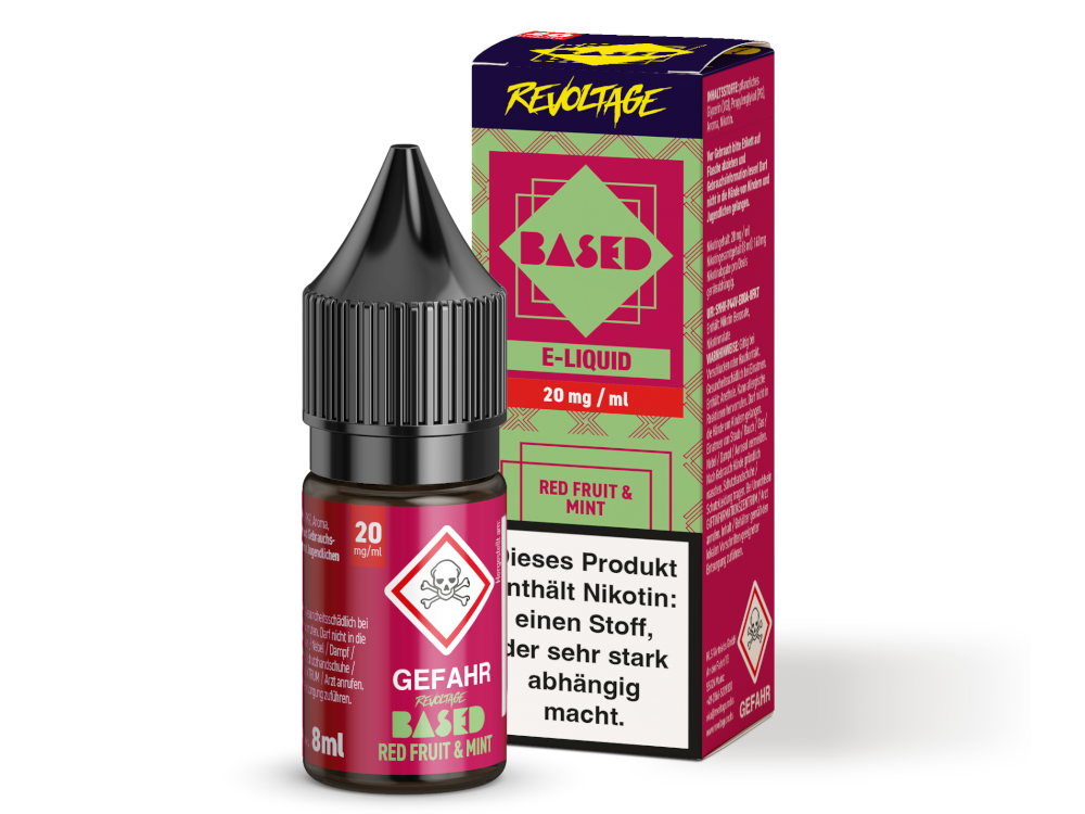 Revoltage - BASED - Red Fruit Mint Hybrid Nikotinsalz Liquid 8 ml 20 mg/ml