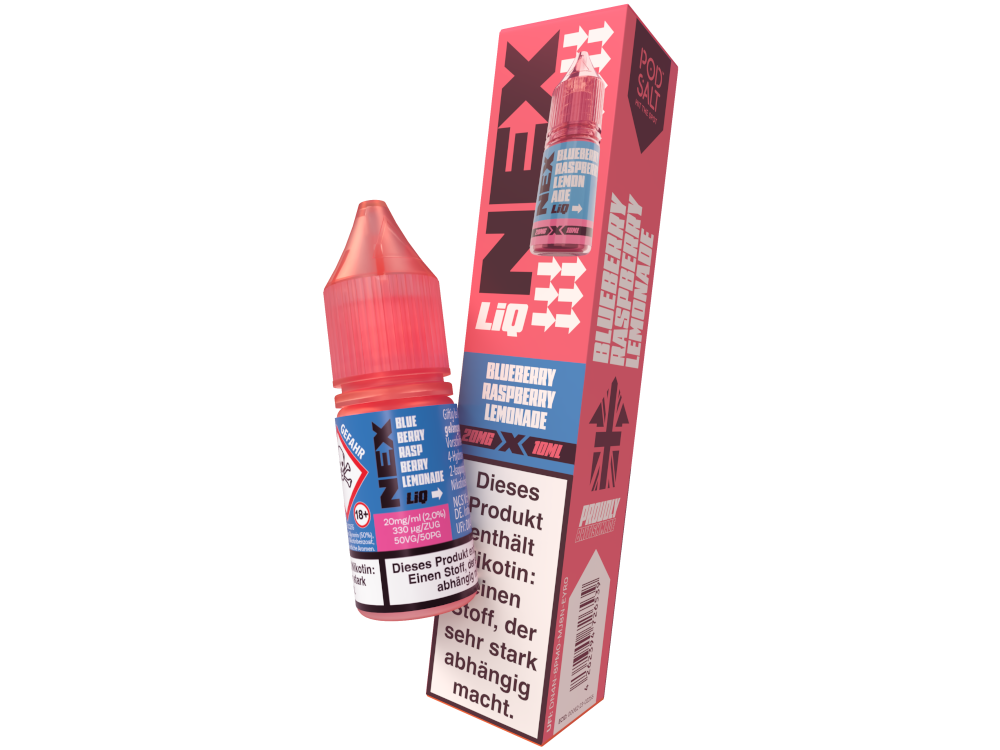 Pod Salt - NexLiq - Blueberry Raspberry Lemonade - Nikotinsalz Liquid 20 mg/ml