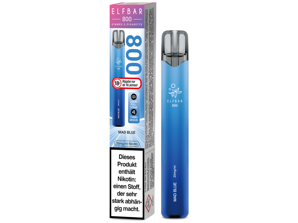 Elfbar 800 Einweg E-Zigarette - Mad Blue 20 mg/ml