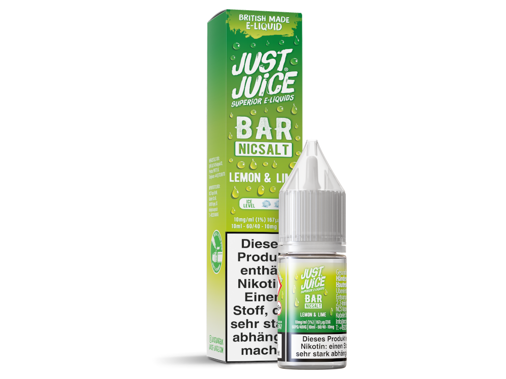 Just Juice - Bar - Lemon & Lime - Nikotinsalz Liquid 10 mg/ml