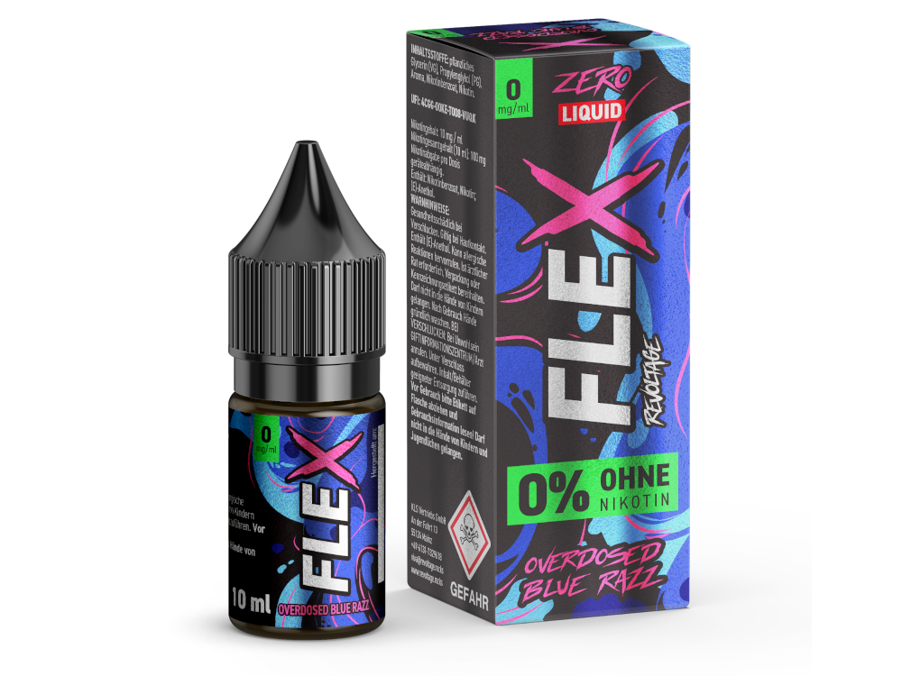 Revoltage - FLEX - Overdosed Blue Razz - Nikotinsalz Liquid 0 mg/ml