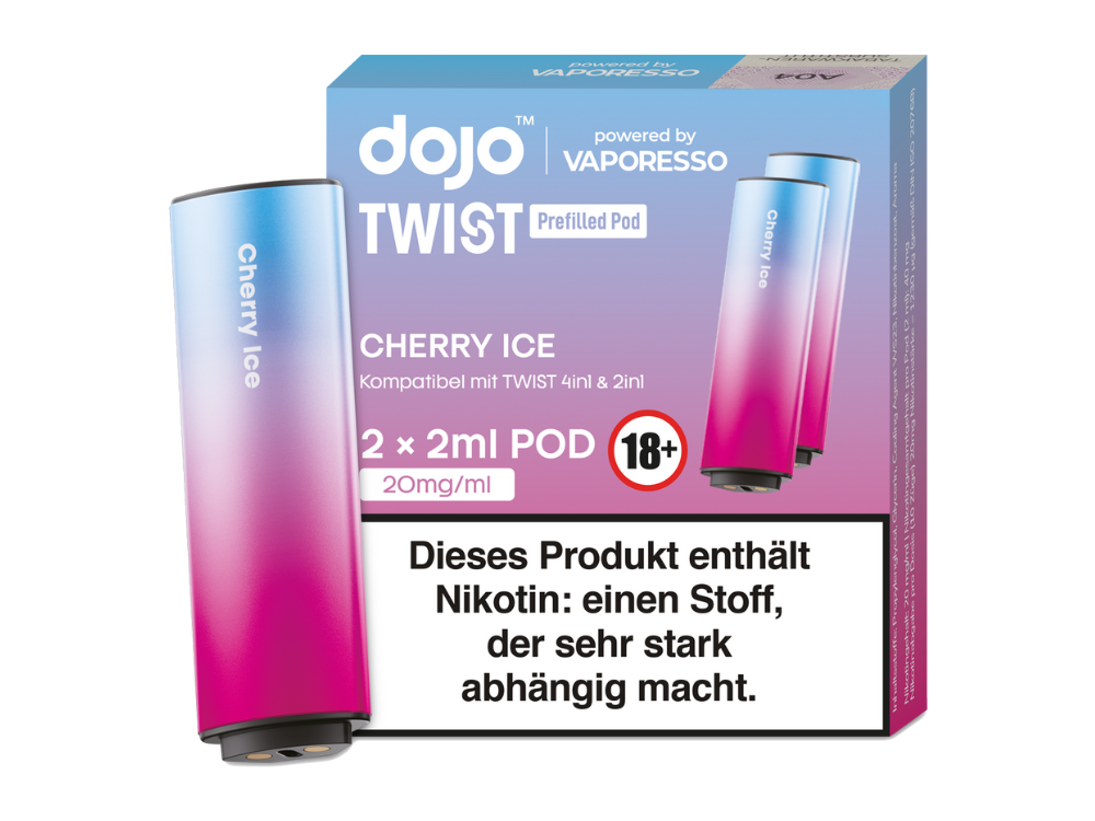 Vaporesso - Dojo - Twist Pod Cherry Ice 20 mg/ml (2 Stück pro Packung)