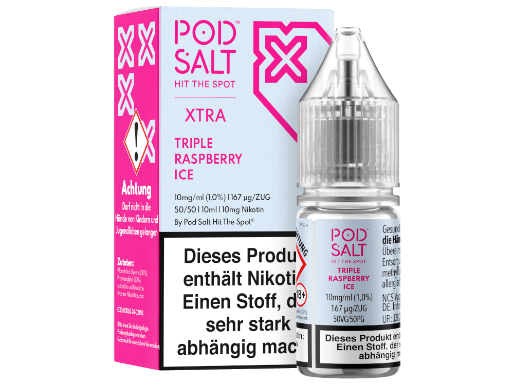 Pod Salt X - Triple Raspberry Ice - Nikotinsalz Liquid 10 mg/ml