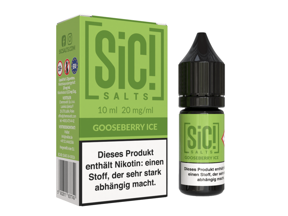 SiC! Salts - Gooseberry Ice - Nikotinsalz Liquid 20 mg/ml
