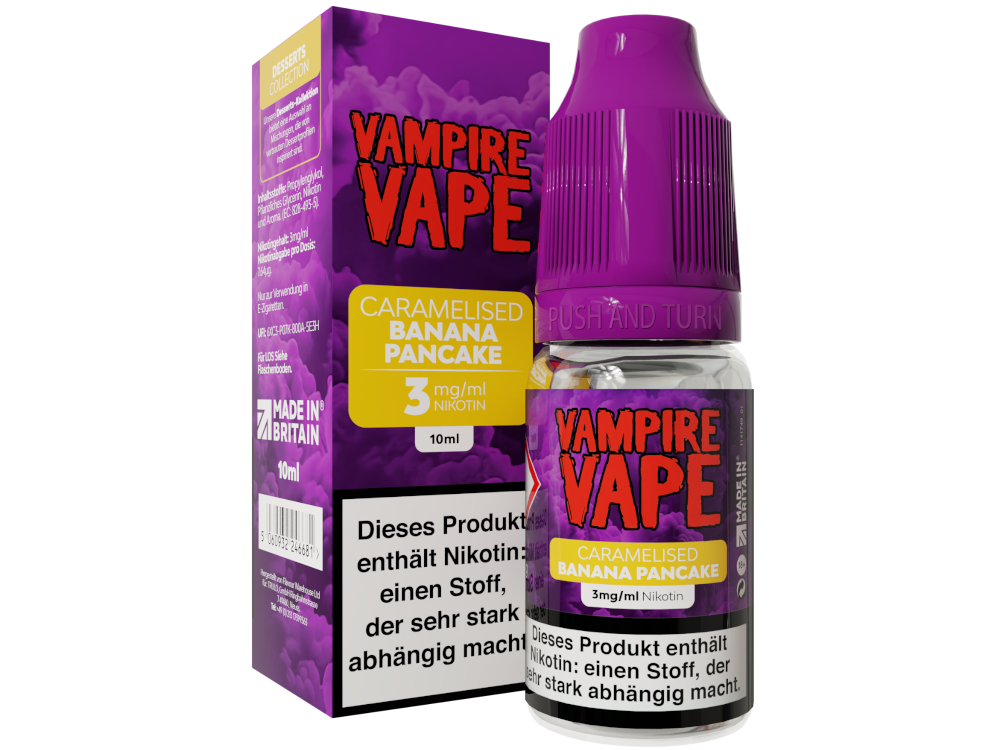 Vampire Vape - Dessert Collection - Caramelised Banana Pancake E-Zigaretten Liquid 3 mg/ml