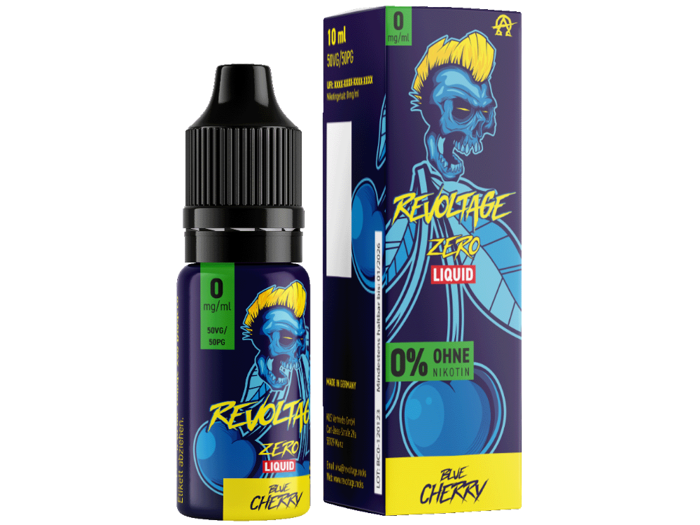 Revoltage - Blue Cherry - Hybrid Nikotinsalz Liquid 0 mg/ml