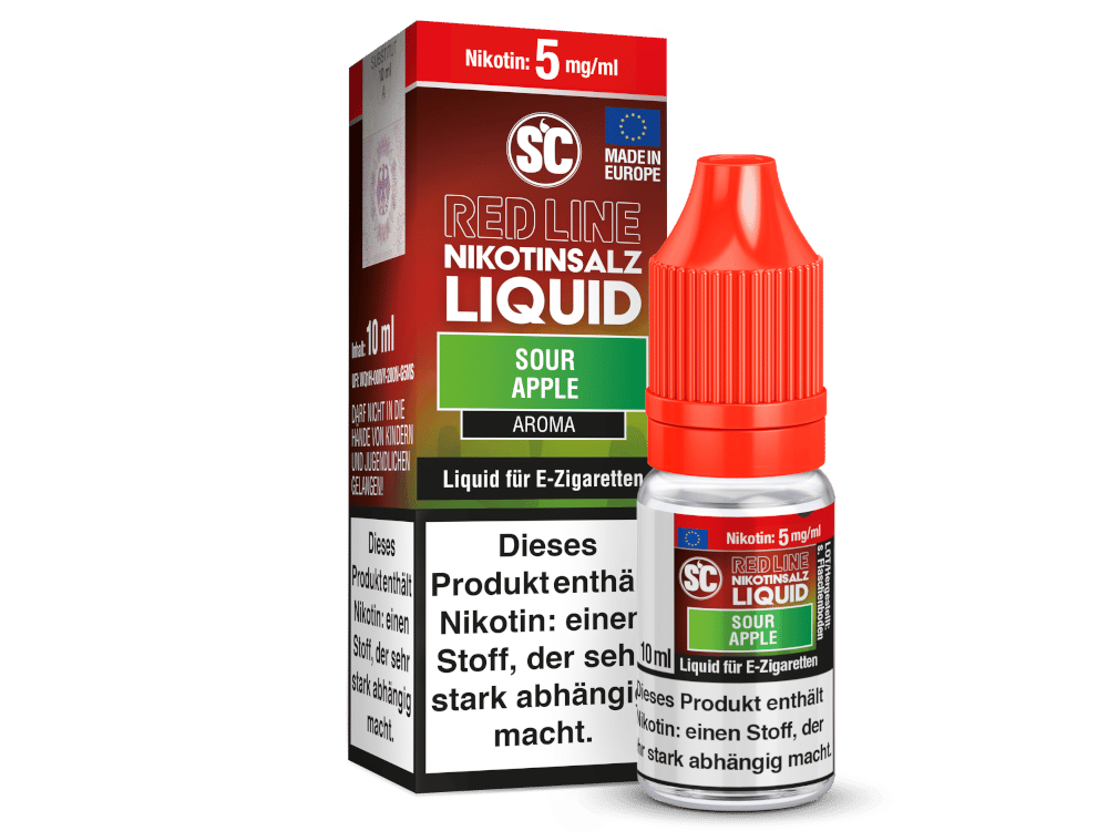 SC - Red Line - Sour Apple - Nikotinsalz Liquid 5 mg/ml