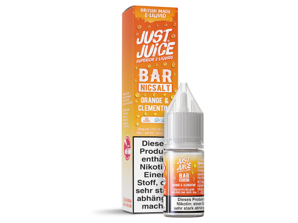 Just Juice - Bar - Orange & Clementine - Nikotinsalz Liquid 10 mg/ml