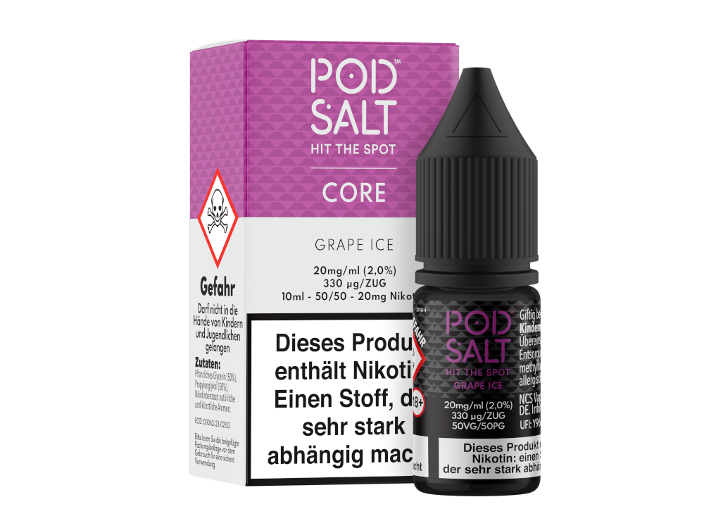 Pod Salt Core - Grape Ice - Nikotinsalz Liquid 20 mg/ml