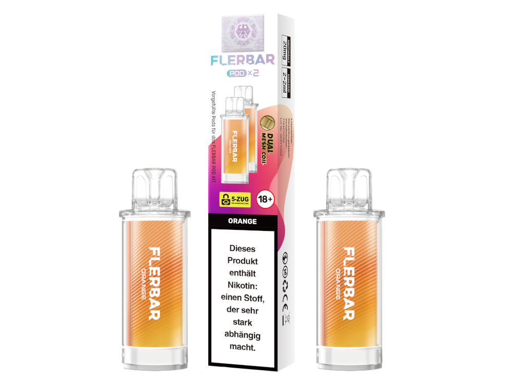 Flerbar - POD Orange 20 mg/ml (2 Stück pro Packung)