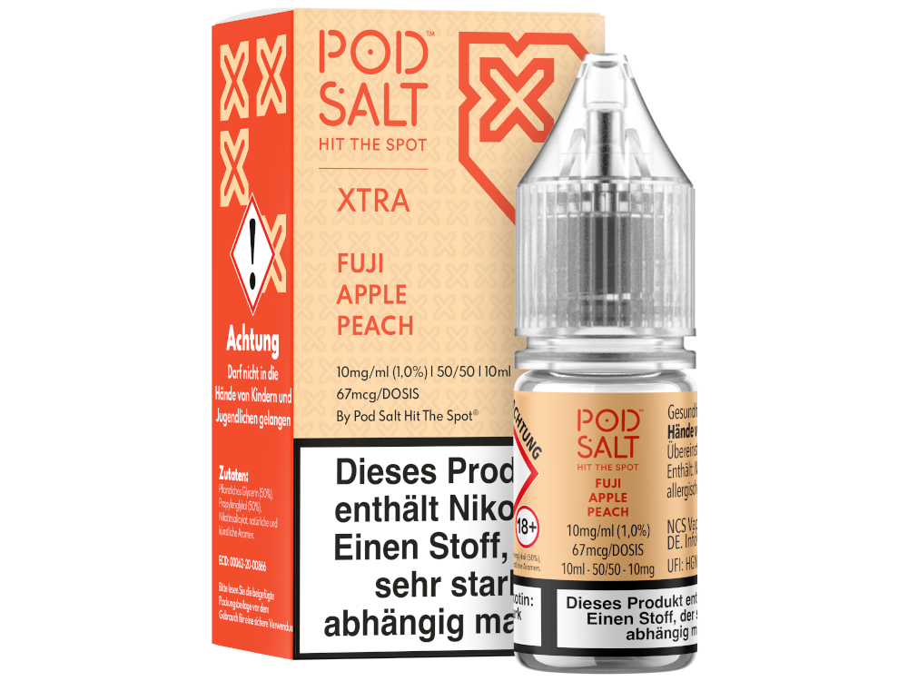 Pod Salt X - Fuji Apple Peach - Nikotinsalz Liquid 10 mg/ml